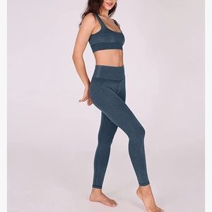 Navy blue matching workout set